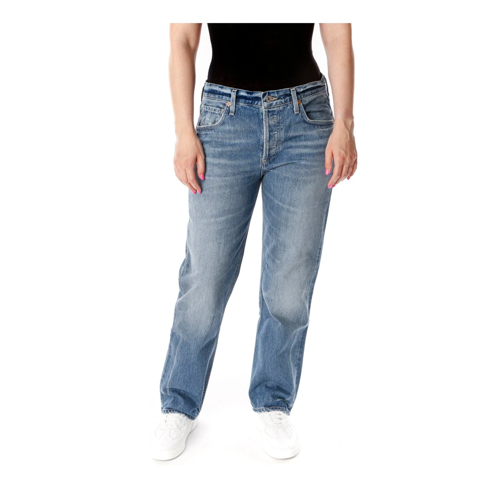 Citizens Of Humanity Women's Blue Straight Jeans - Straight Fit Jeans - W30 - Jeans