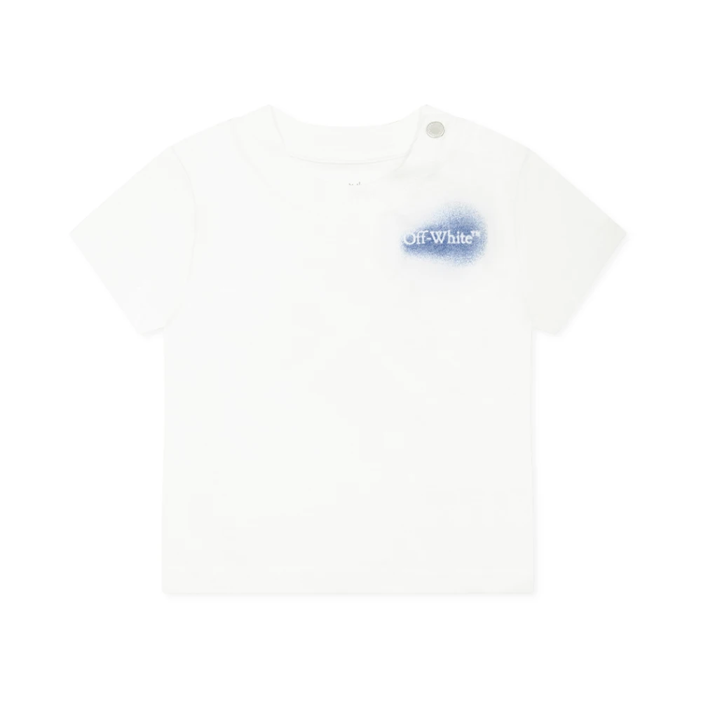 Off White Vit Bomull T-shirt med Logotyp White, Unisex