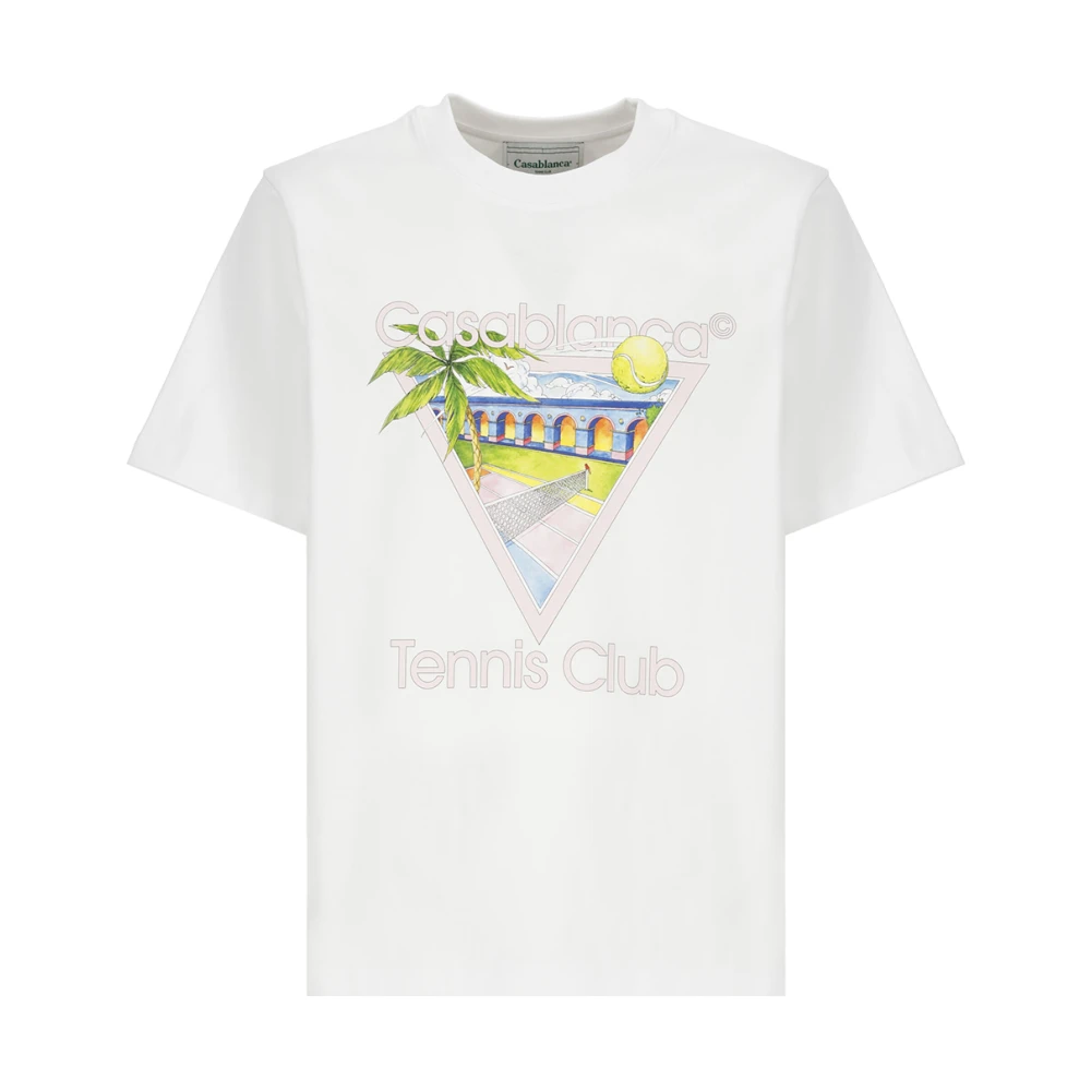 Casablanca Heren Tennis Club Logo T-shirt White Heren