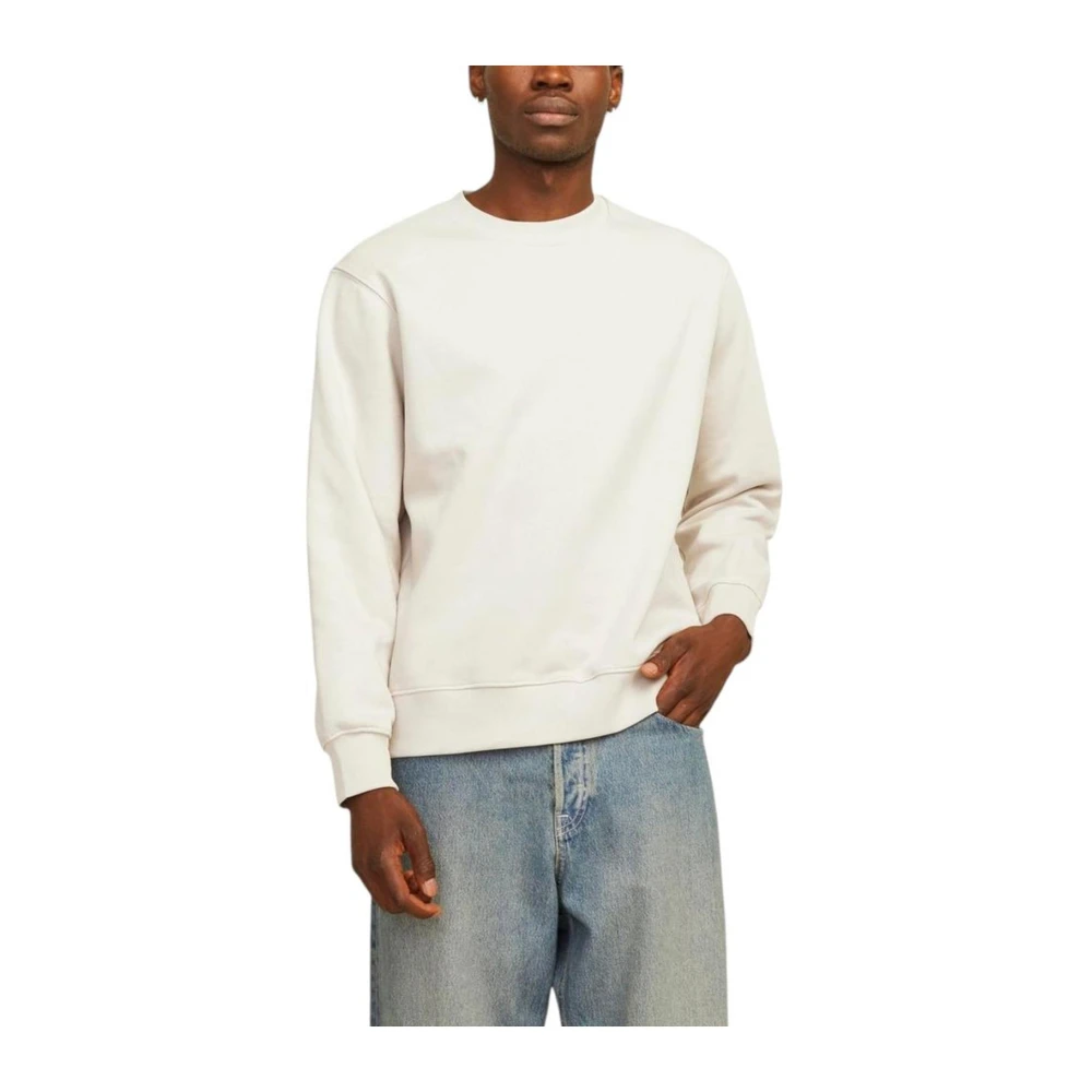 jack & jones Beige Katoenmix Sweater Herencollectie Beige Heren