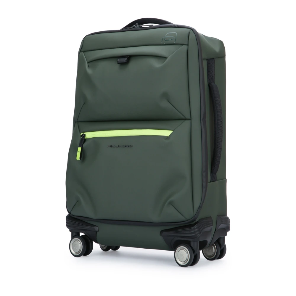 Piquadro Slimme Handbagage met 4 Wielen Green Unisex