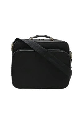 Pre-owned Nylon Leather Triangle Logo Briefcase