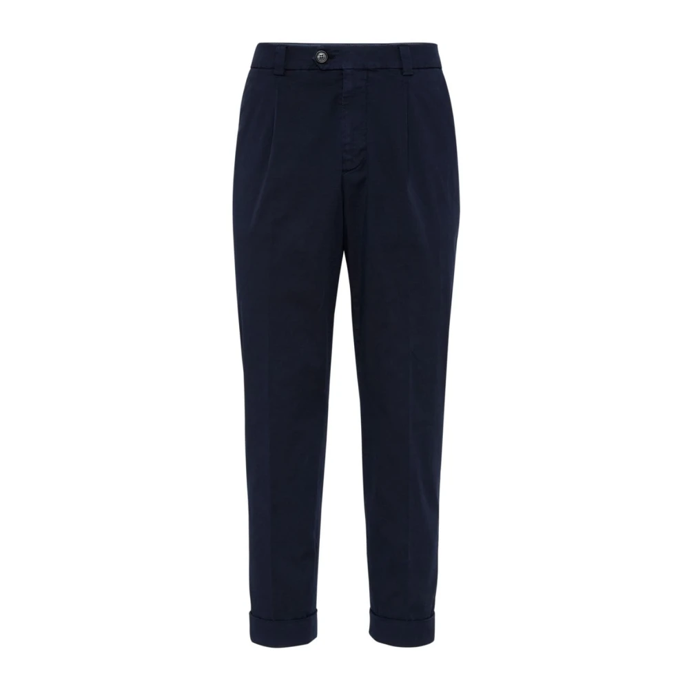 BRUNELLO CUCINELLI Blauwe Broek Stijlvol Blue Heren