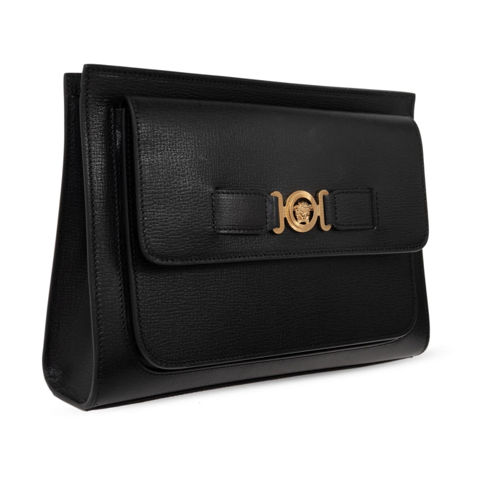 Versace Leren handtas Black Heren