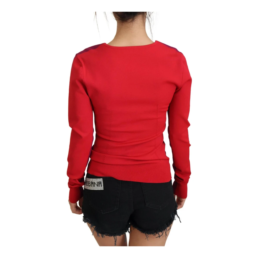 Dolce & Gabbana Logo Square Neck Sweater Multicolor Dames