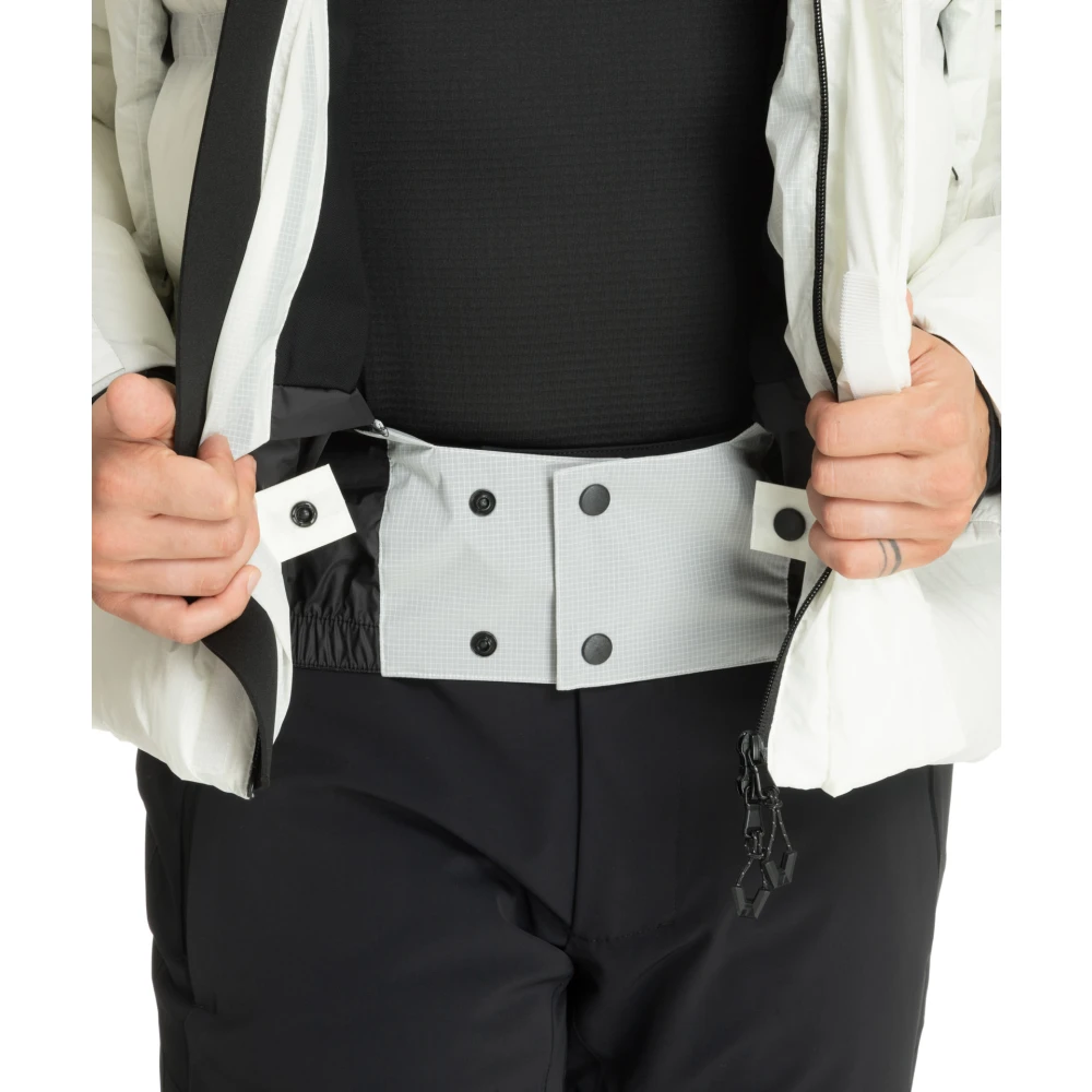 Emporio Armani EA7 Effen Donsjack met Logo Zakken White Heren