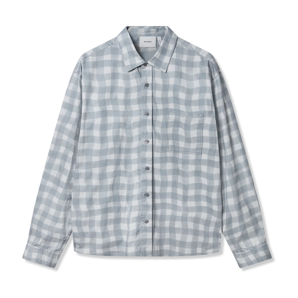 Axel Arigato Men's Blue Distort Gingham Shirt