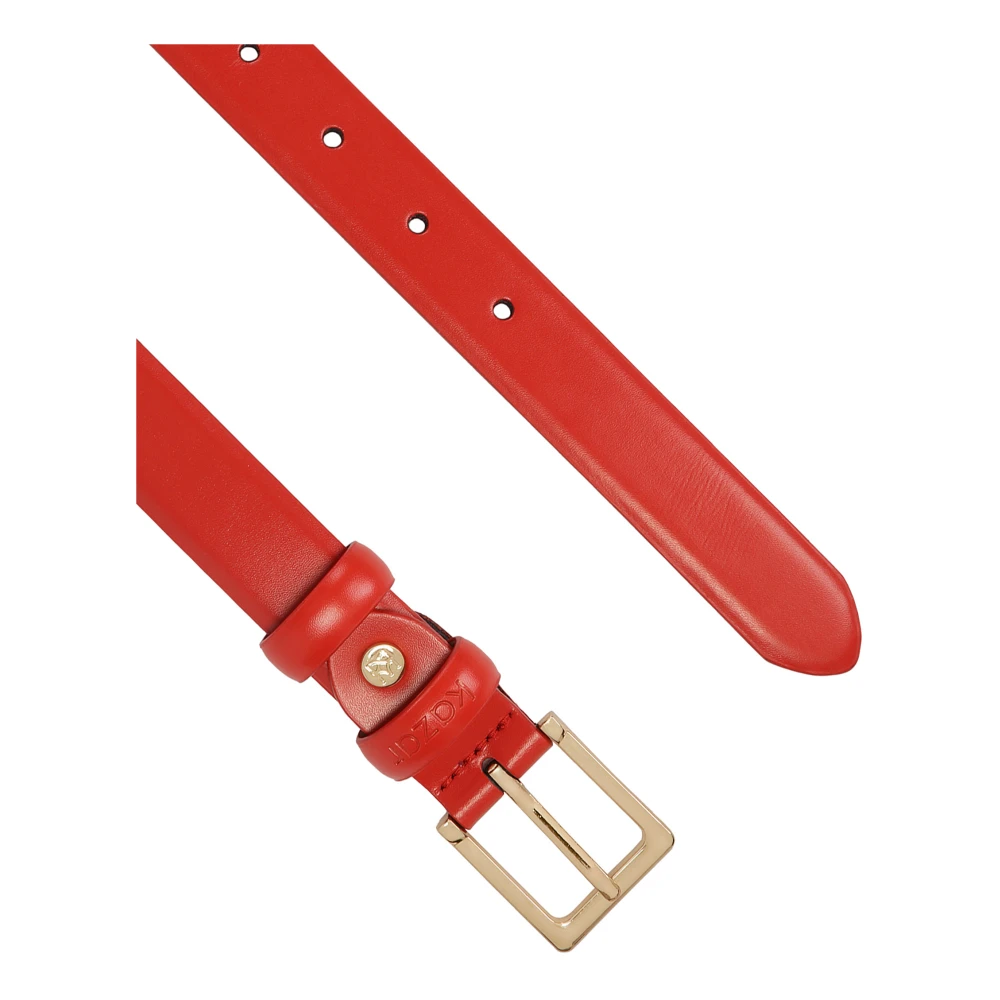 Kazar Smalle rode leren riem Red Dames