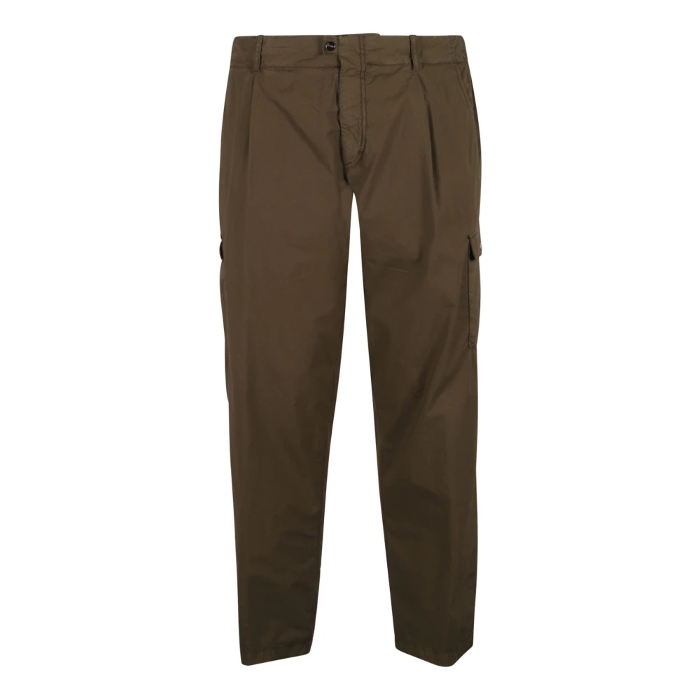 Herno Straight Trousers Brown Heren