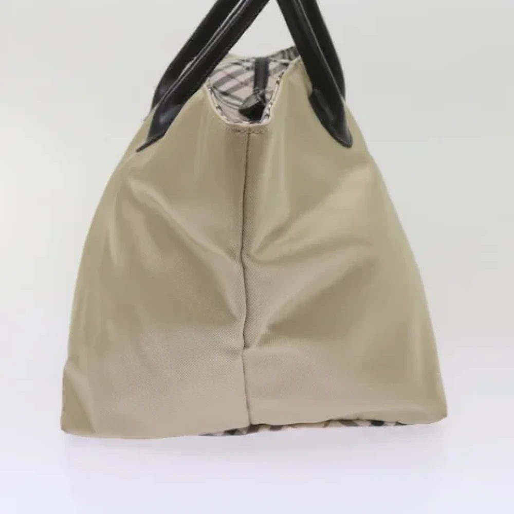 Burberry Vintage Pre-owned Fabric handbags Beige Dames