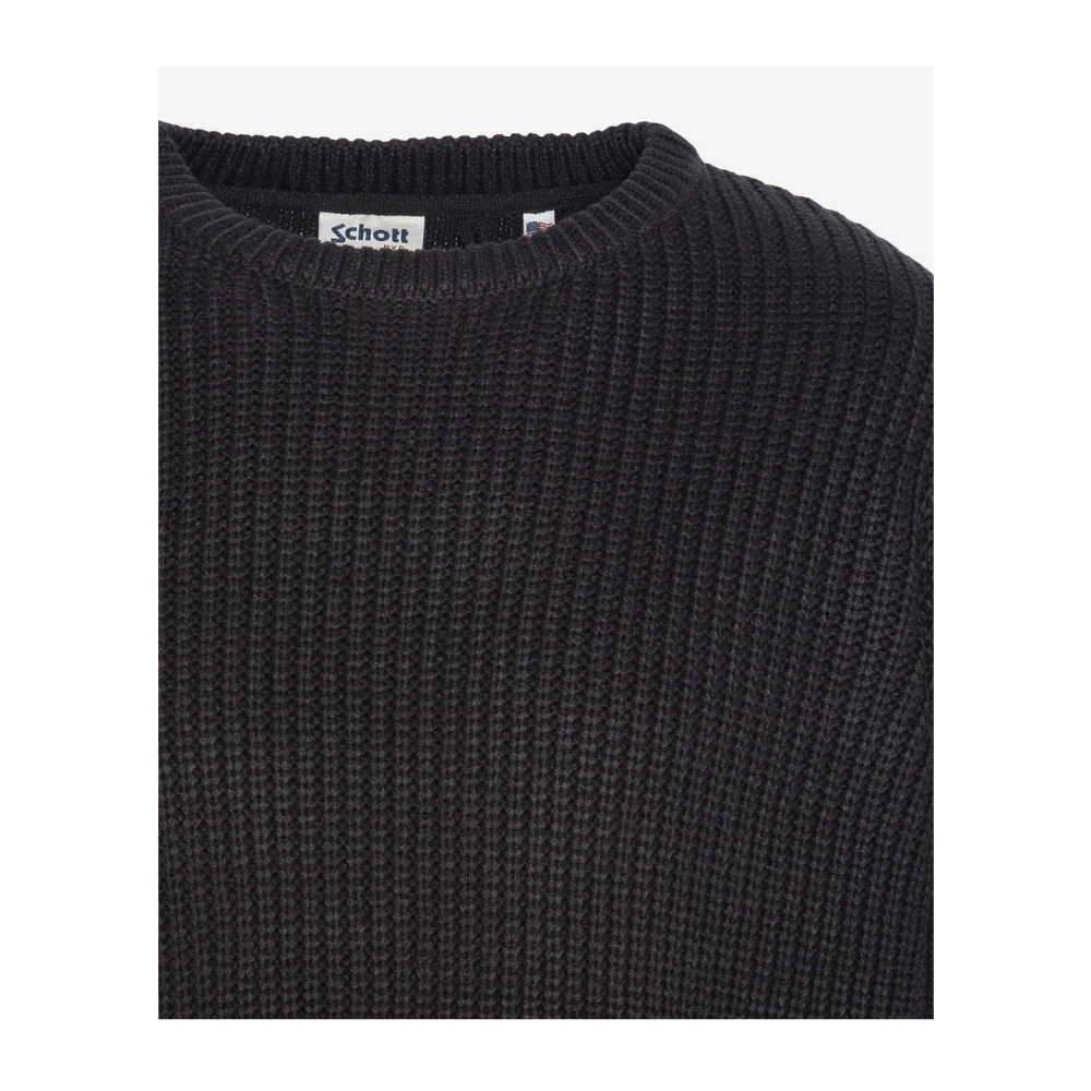 Schott NYC Nikko Wollen Trui Grijs Gray Heren