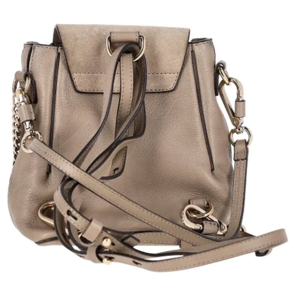 Chloé Pre-owned Leather backpacks Gray Dames