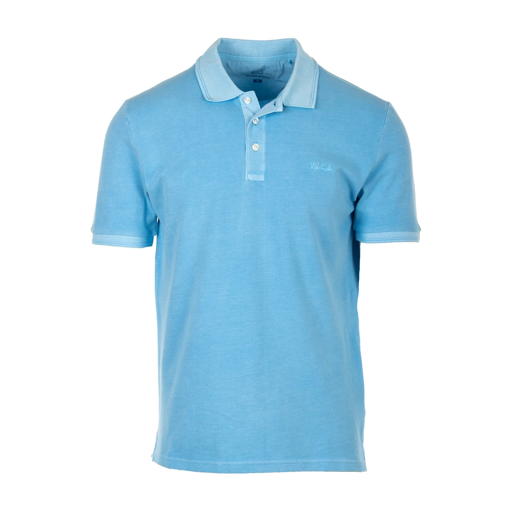 Woolrich Heldere Blauwe T-shirts en Polos Blue Heren