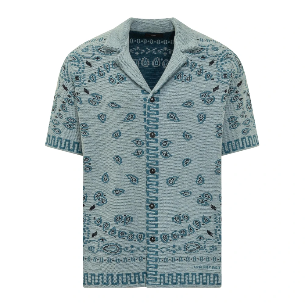Alanui Piquet Bandana Overhemd Blue Heren