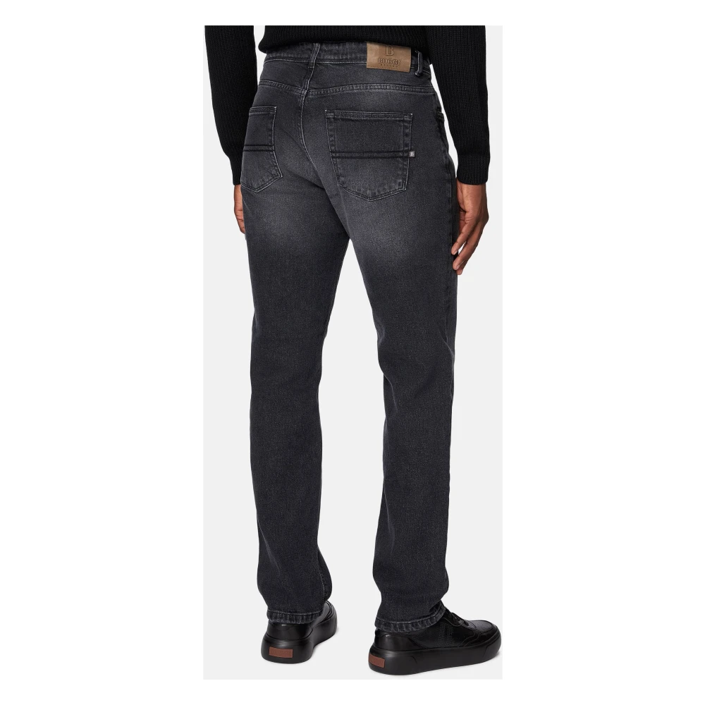 Boggi Milano Stretch Denim Jeans Black Heren