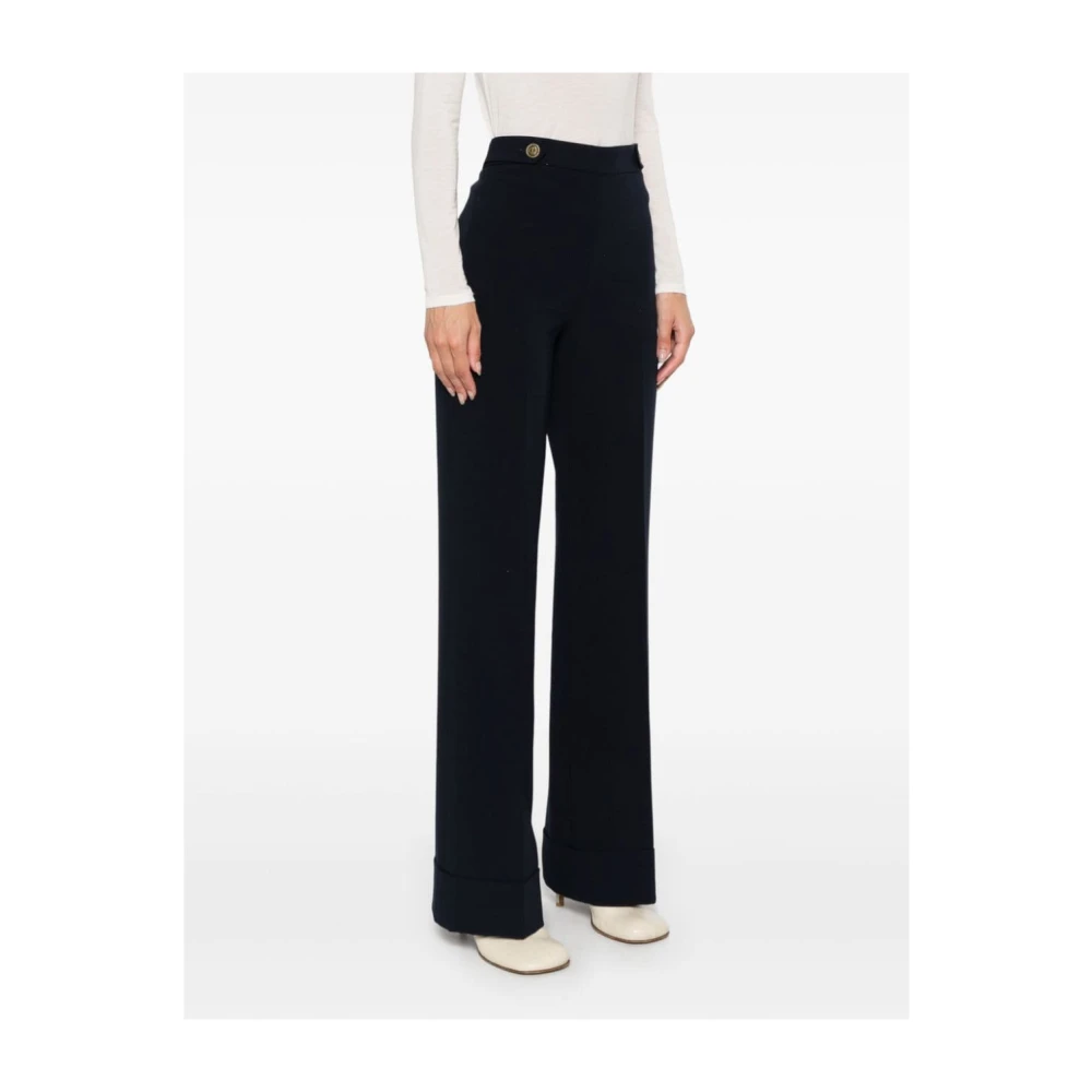 Twinset Elegante Blauwe Broek voor Vrouwen Black Dames