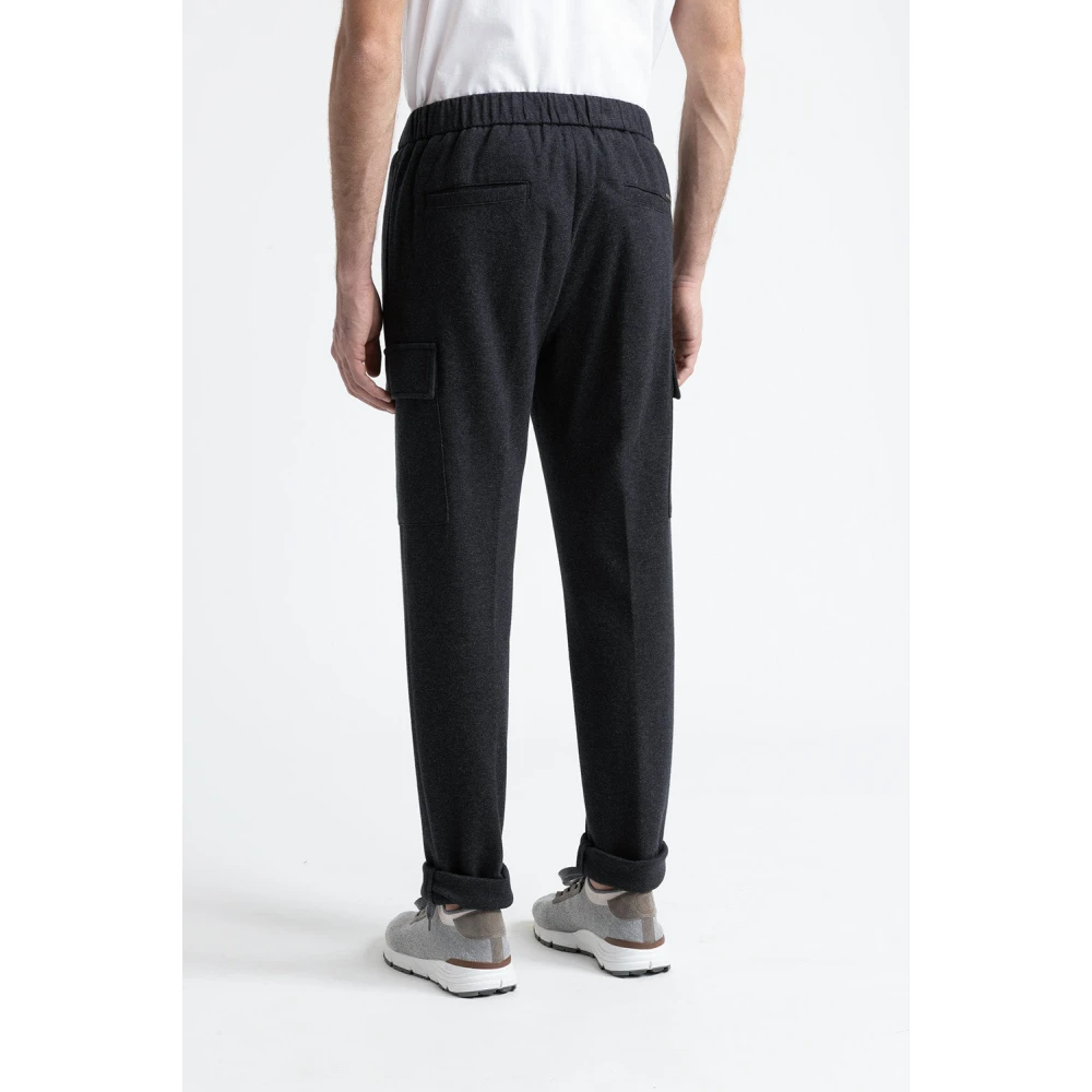 PESERICO Katoenblend joggers Black Heren