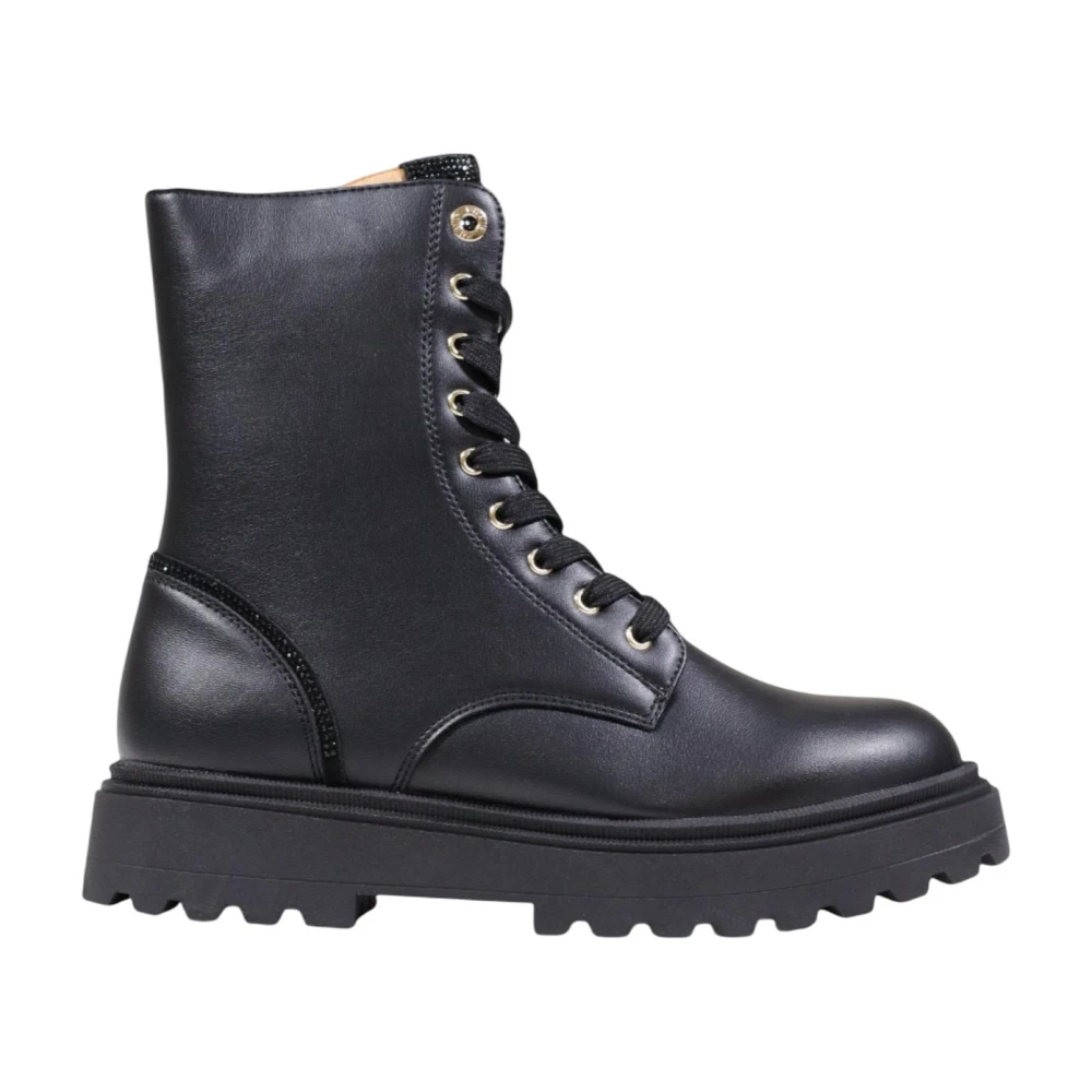 Alviero Martini 1A Classe Black Lace-Up Boots, Female, 2 Uk, Combat Boots