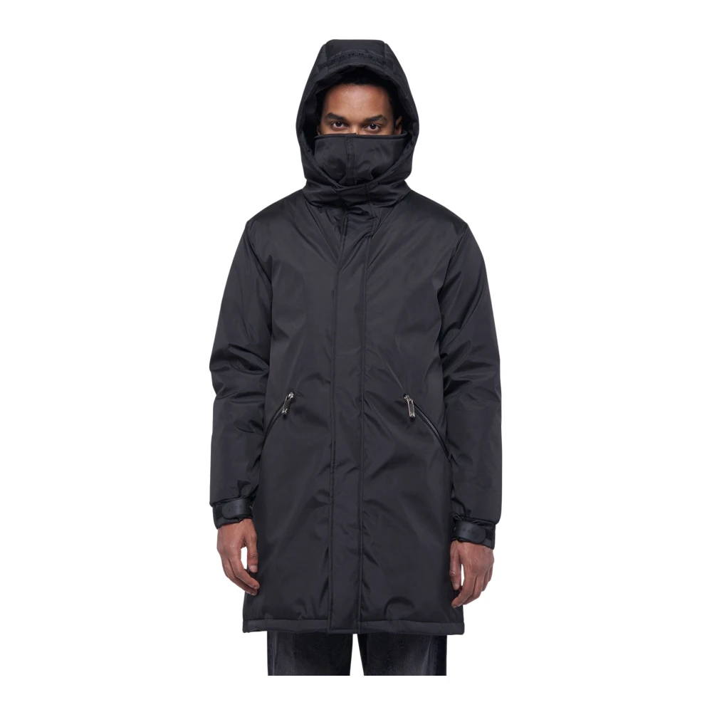 John Richmond Lång parkas med huva Black, Herr