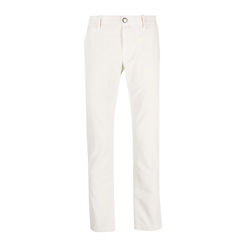 Jacob Cohën Witte Ribfluwelen Broek White Heren