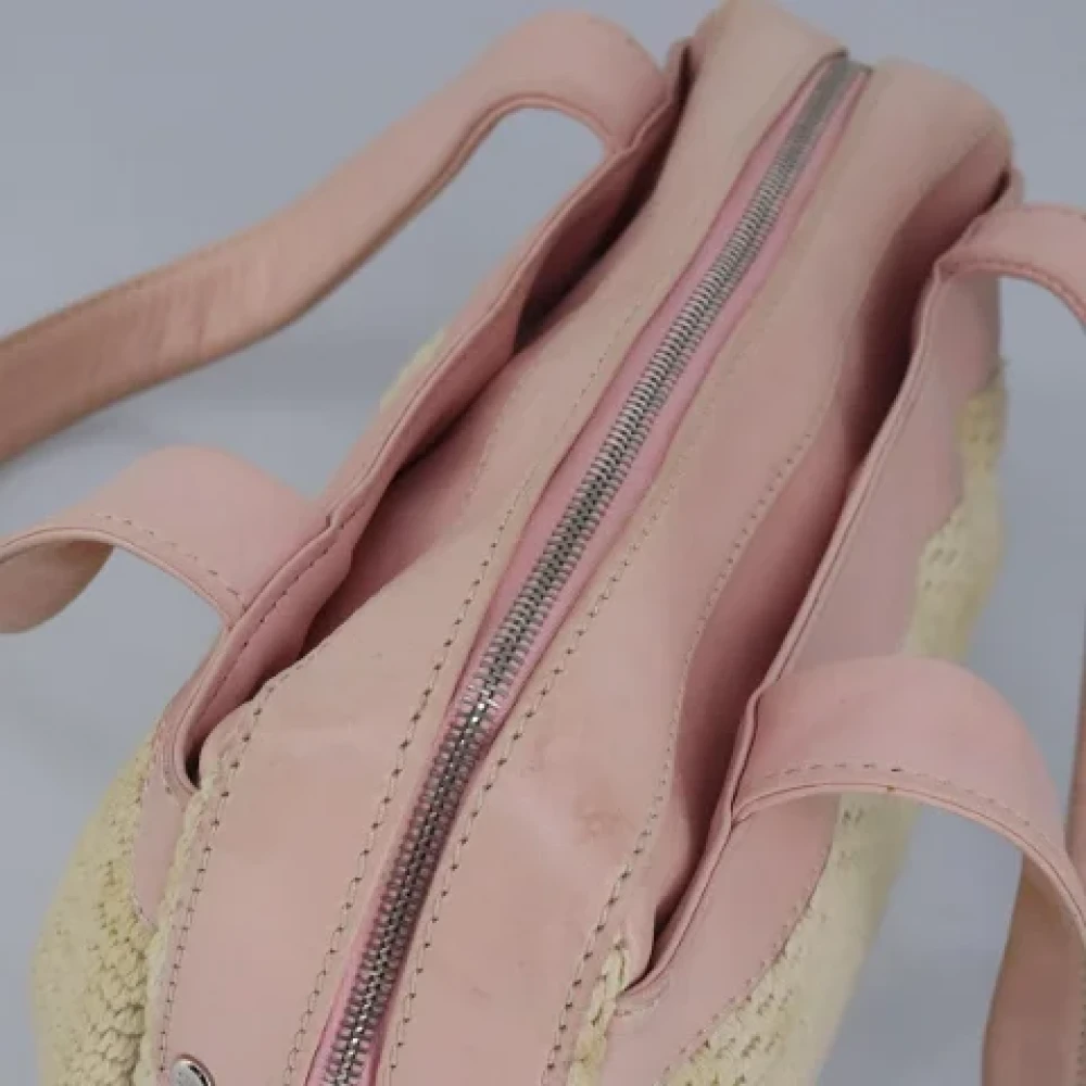 Chanel Vintage Pre-owned Canvas handbags Pink Dames