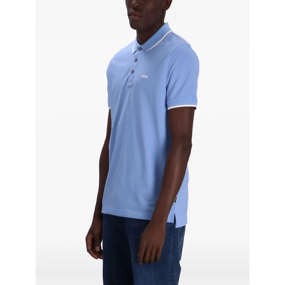 Hugo Boss Heldere Blauwe Jersey Shirt Blue Heren