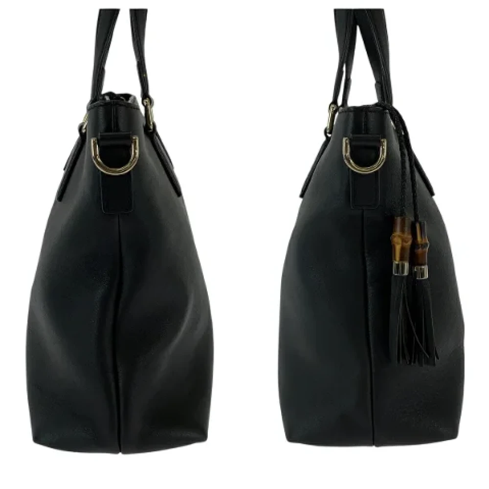 Gucci Vintage Pre-owned Leather handbags Black Dames