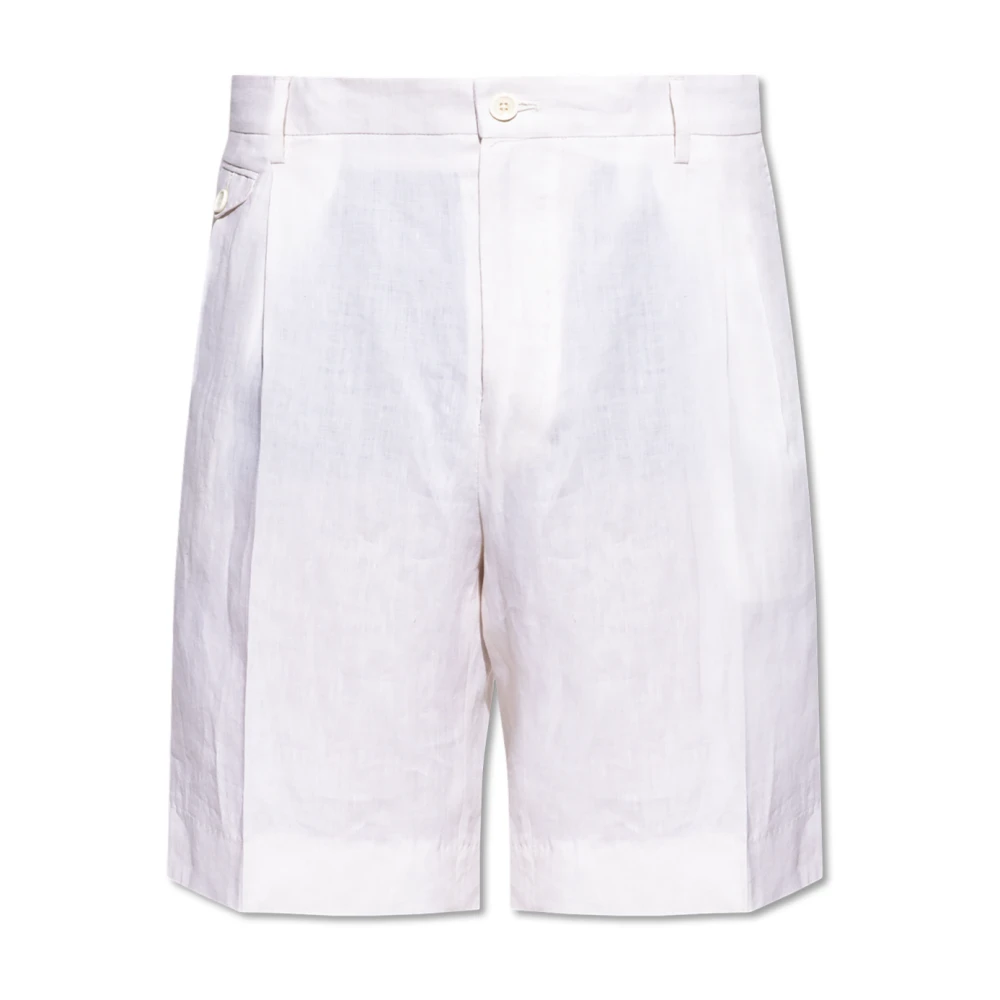 Dolce & Gabbana Herr Vit Shorts L, Linne, Linneshorts