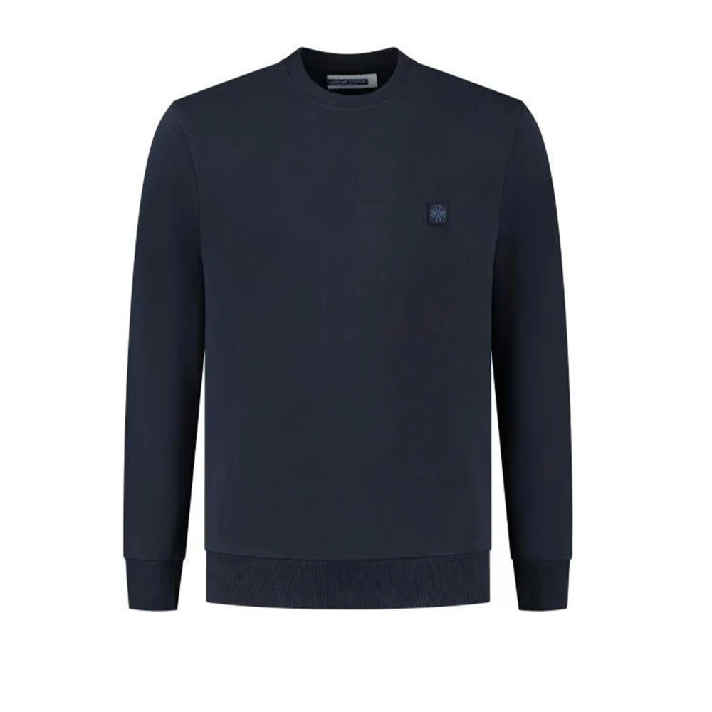 Jacob Cohën Handgemaakte Comfortabele Sweater met Logo Detail Blue Heren