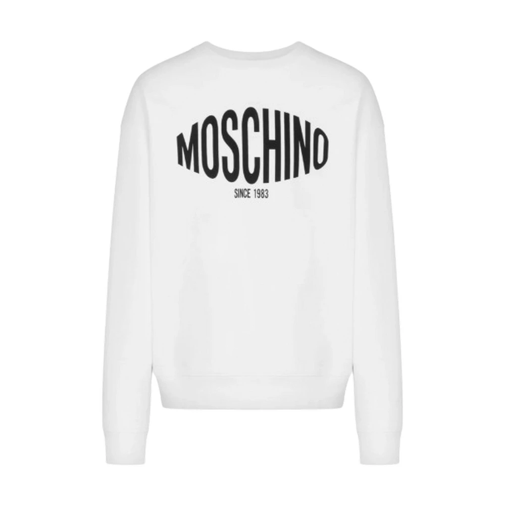 Moschino Mannelijk Wit Hoodies & Sweatvesten Heren, M, Katoen, Maglieria E Felpe Poliestere