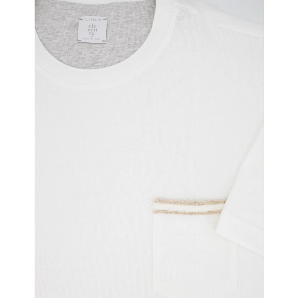 Eleventy Zak Crew-neck T-shirt White Heren
