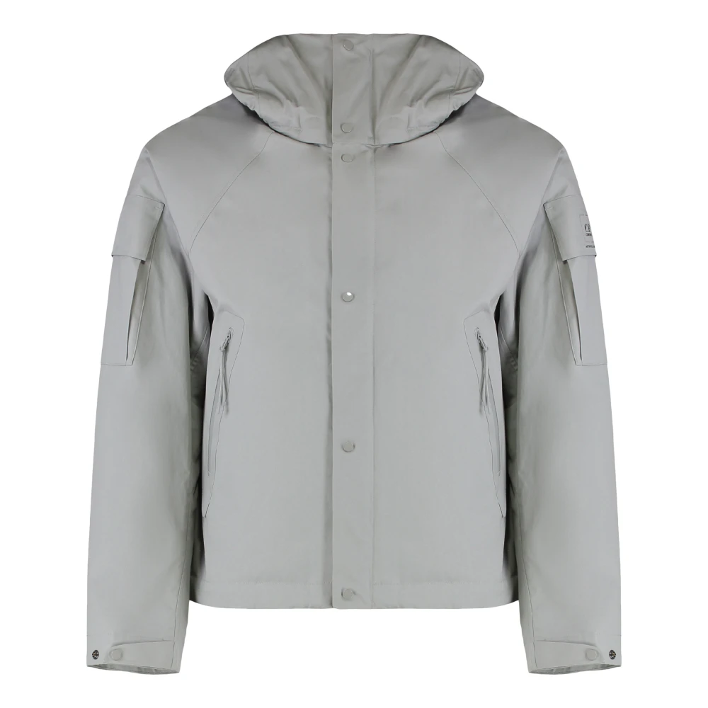 C.p. Company Men's Gray Windbreaker With Hood - Light Jackets - M - Jackets