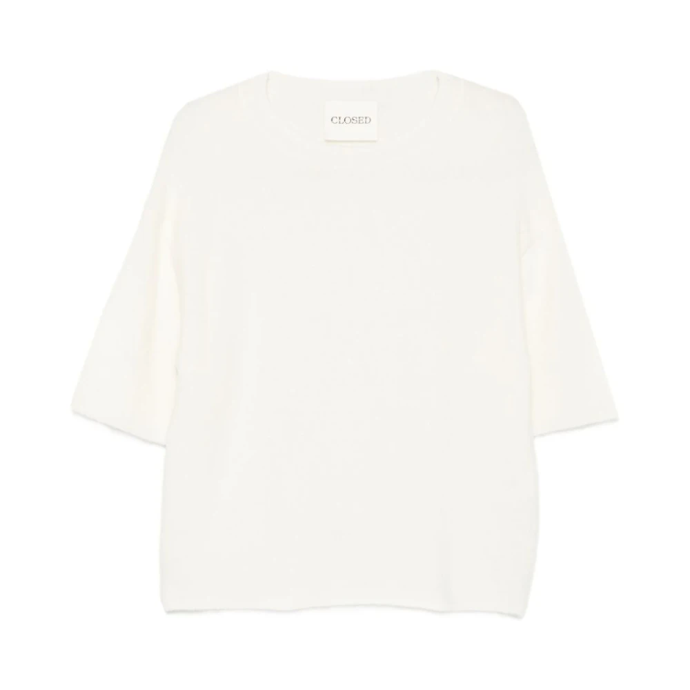 Closed Donna Beige - Maglione Girocollo A Maglia Fine - Knitwear - Xs