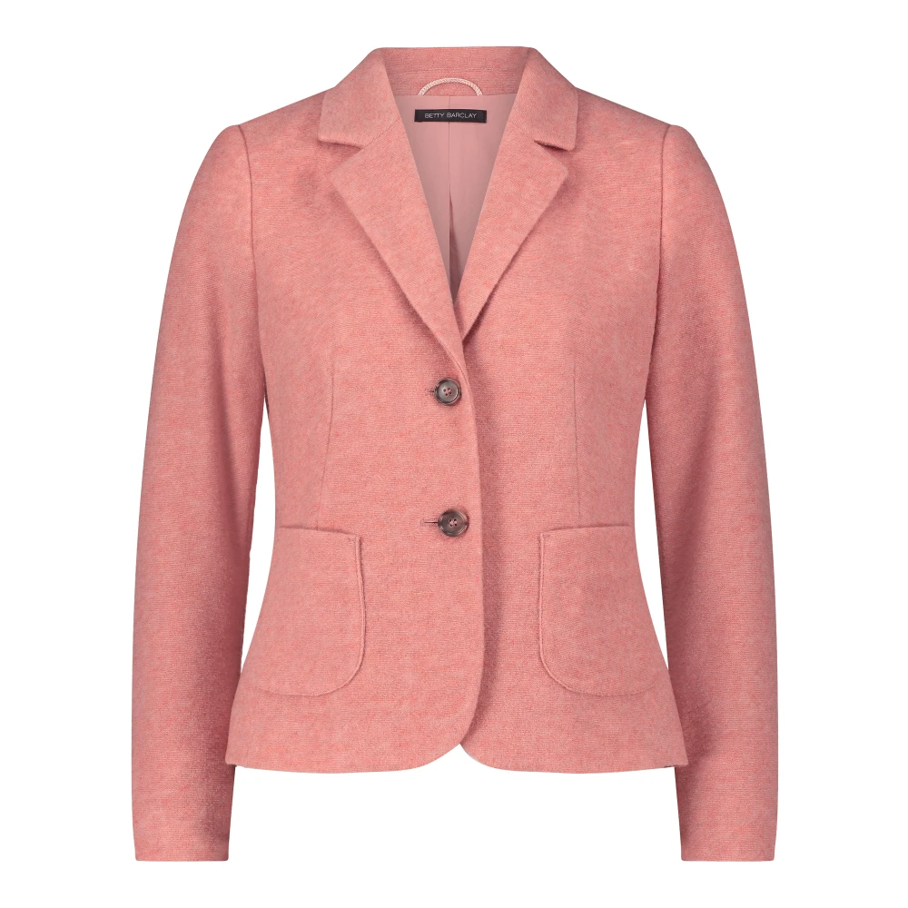 Betty Barclay Klassieke wollen blazer met zakken Pink Dames