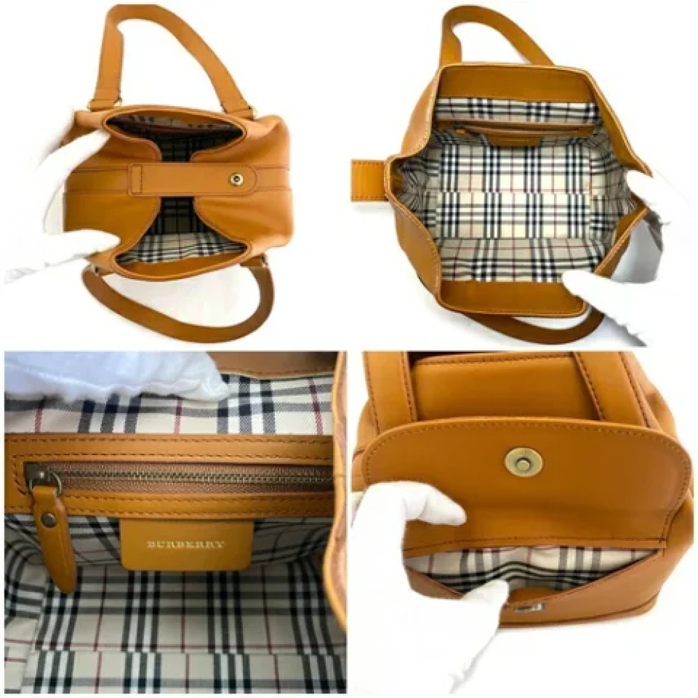 Burberry Vintage Pre-owned Leather shoulder-bags Brown Dames