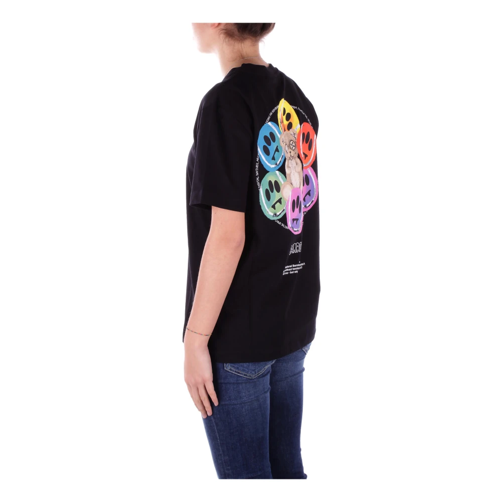 Barrow Zwart Logo T-shirt en Polo Black Dames