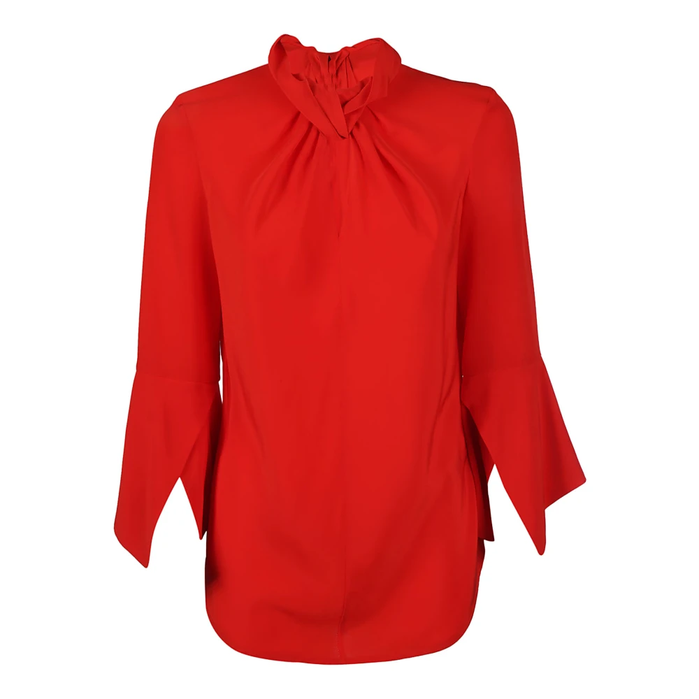 Victoria Beckham Rode Candy Top Oversized Blouse voor modebewuste vrouwen Red Dames