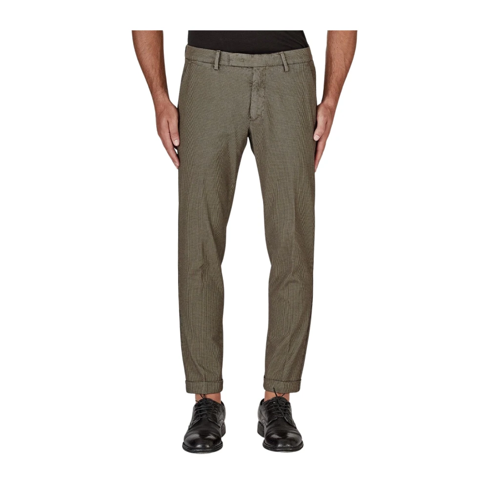 Michael Coal Heren Pied de Poule Capri Broek Brown Heren