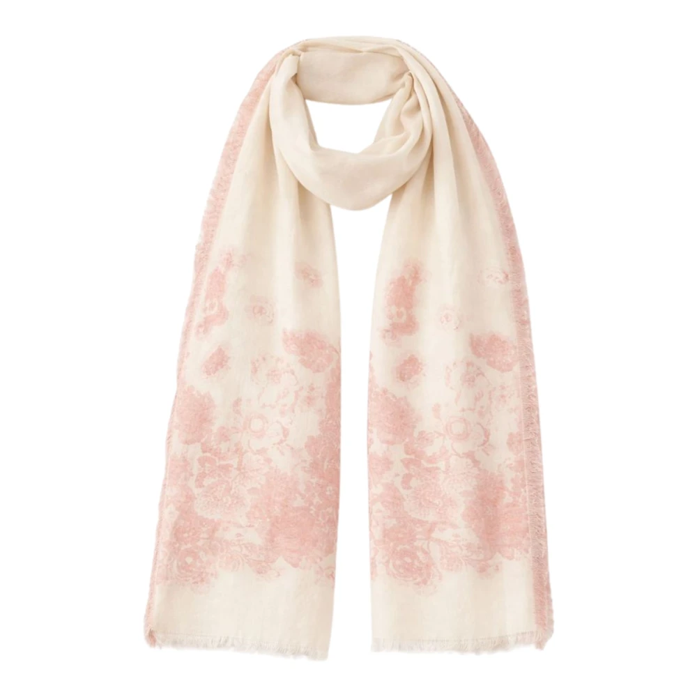 Twinset Women's Pink Floral Scarf