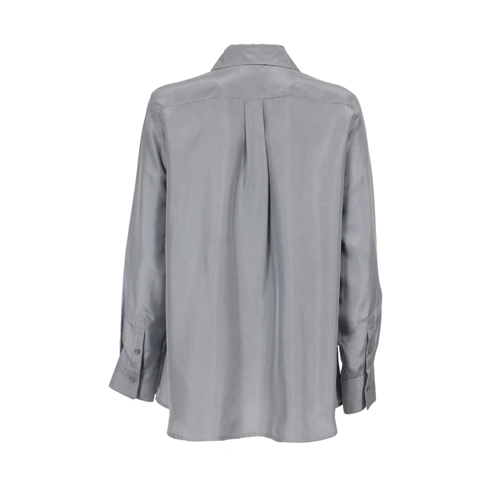 Max Mara Weekend Zijden gewassen overhemd Uitlopende stijl Gray Dames