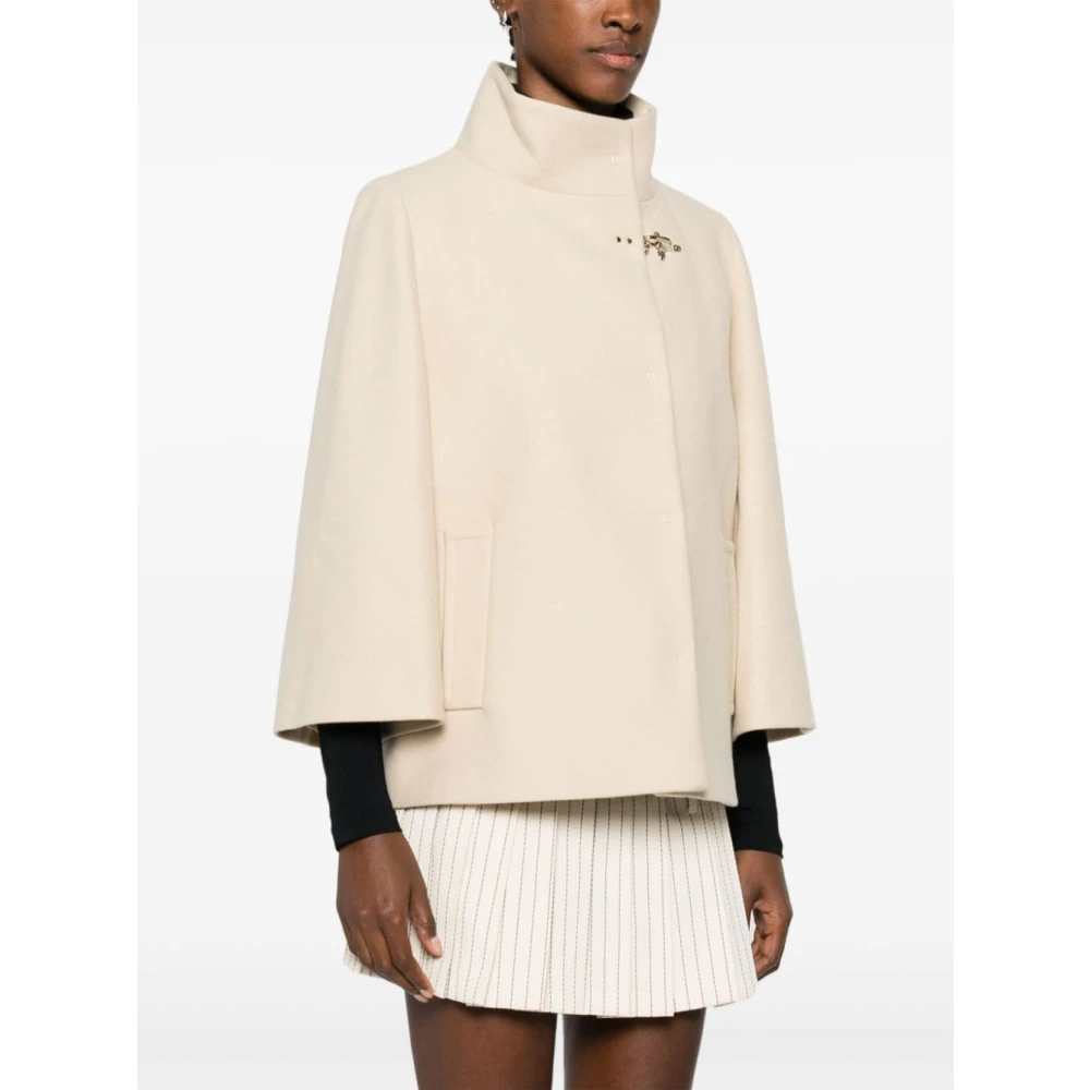 Fay Witte Wollen Jas White Dames