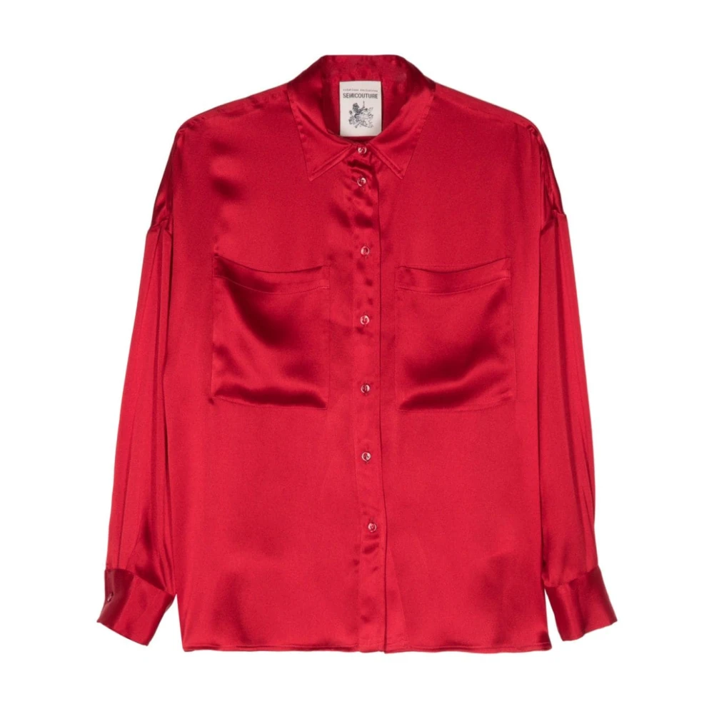 Semicouture Shirts Red Dames