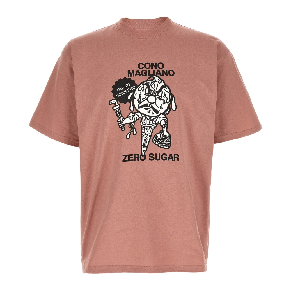 Magliano Men's Pink T-Shirts, L, Gusto Sciopero Tee