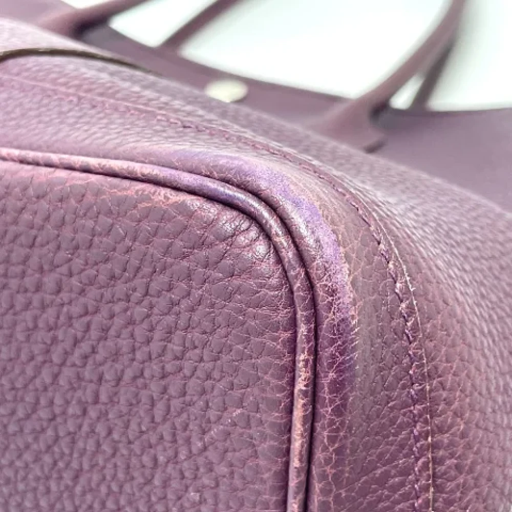 Hermès Vintage Pre-owned Leather handbags Purple Dames