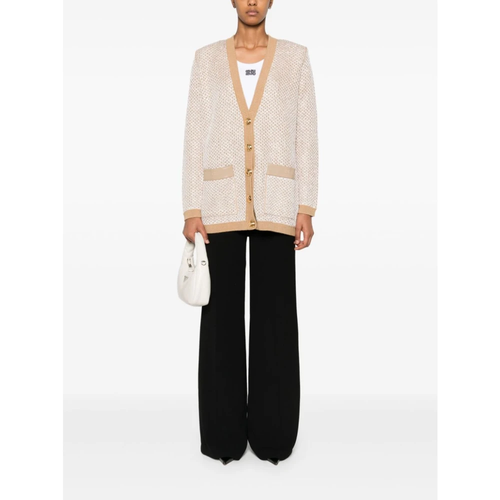 Elisabetta Franchi Wijde Broek met Riem Black Dames