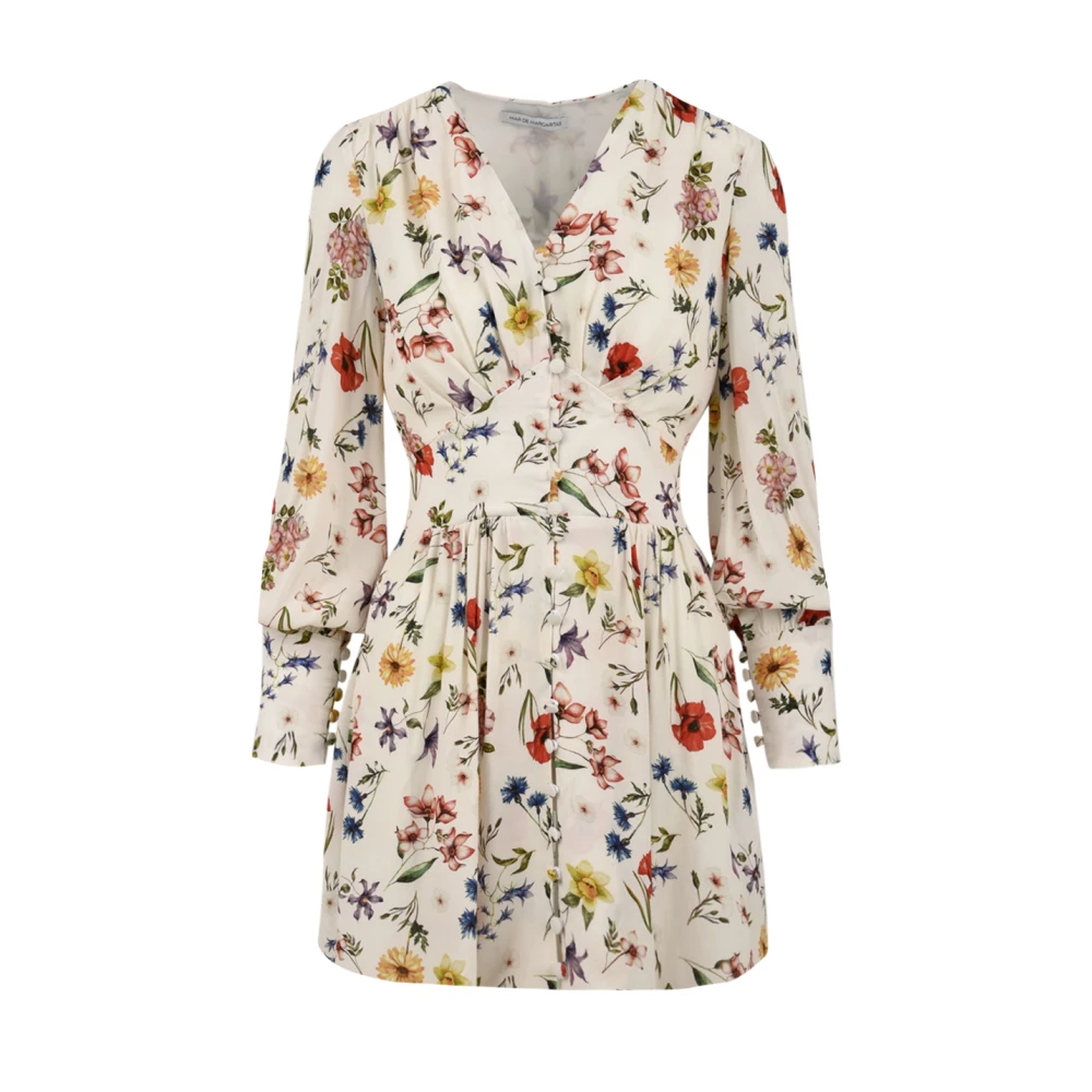 Mar De Margaritas Jurken Crème Multicolor Dames
