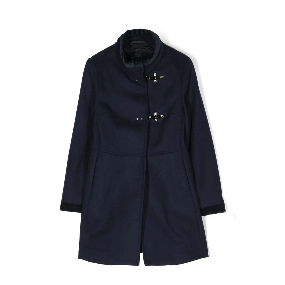 Fay Blue Winter Jackets, Female, 12 Y, Wool Coat