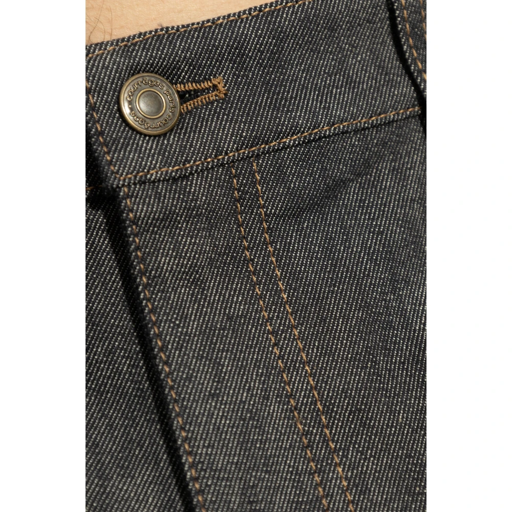 Courrèges Straight leg jeans Gray Heren