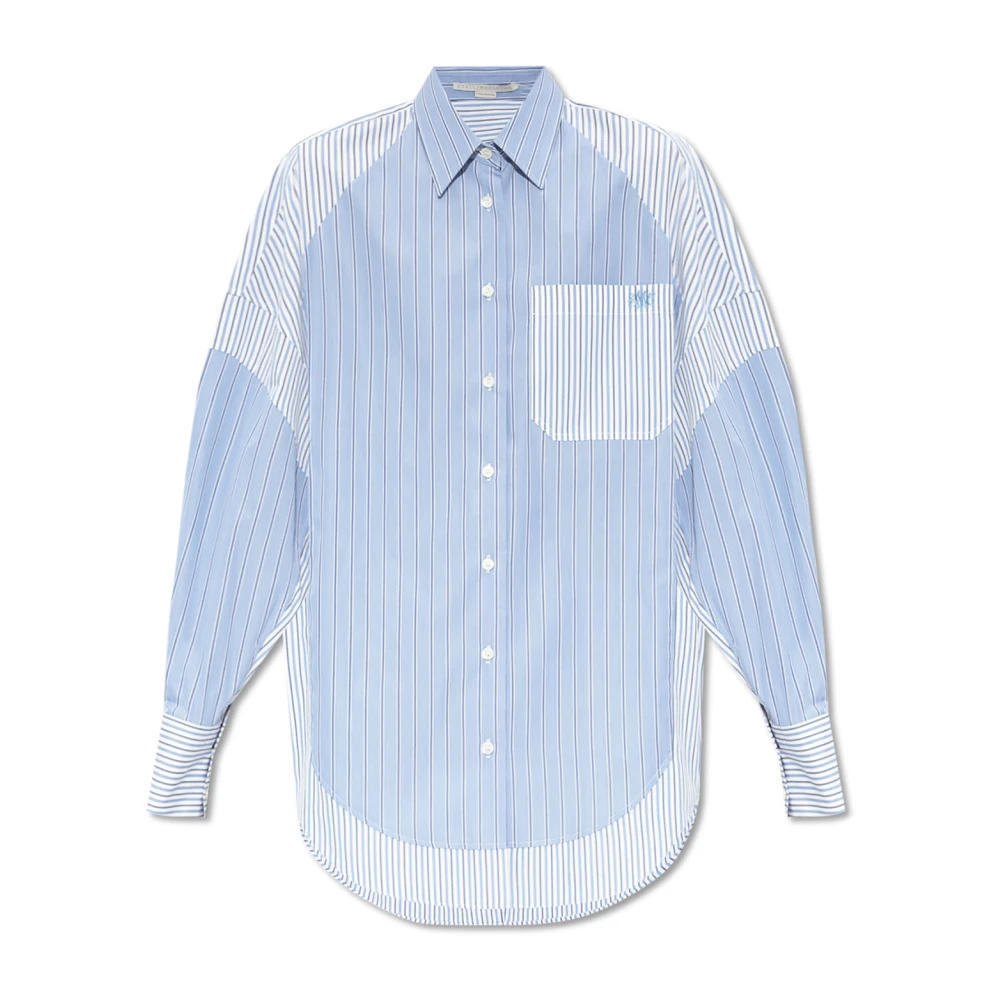 Stella Mccartney Women's Blue Shirts, Xs, Shirt With Pocket