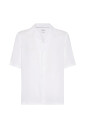 white-button-fastening-short-sleeve-shirt